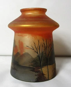 Fine Antique HANDEL-STYLE Hand-Enameled Lamp Shade w/ Coralene Finish, c. 1920s - Picture 1 of 9