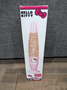 RARE 2018 Hello Kitty Pink Glitter Glow Lava Lamp Light Sparkles Motion 13” NEW - Picture 1 of 4