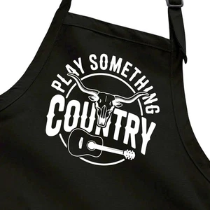 Play Something Country Apron Full Length Western music Country Song Cowgirl gift - Picture 1 of 10