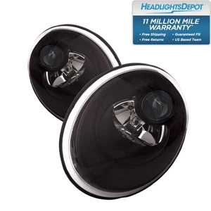 Headlights Set Pair Black Halogen Fits 2006-2010 Volkswagen Vw Beetle - Picture 1 of 8