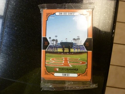 2025 SAN JOSE GIANTS TEAM SET STADIUM GIVEAWAY SGA  SEALED DAKOTA JORDAN RC WOW! - Image 1 of 2