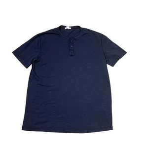 Mod O Doc Henley Shirt Mens 2XL XXL Blue Short Sleeve - Picture 1 of 5