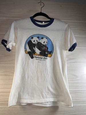 Camisa De Colección Zoológico Nacional Washington DC Vida Silvestre 1982 Pandas Puntada Única MCM Foto 1 de 4