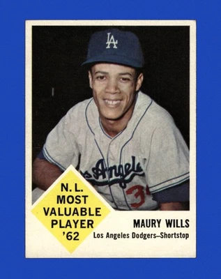 Fleer Set-Break #43 1963 Maury Wills en muy buen estado-en muy buen estado *GMCARDS* Foto 1 de 2