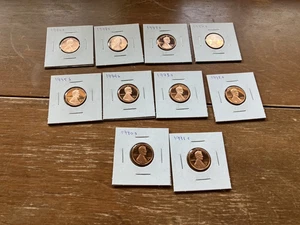 1990-1999 S Lincoln Memorial Cent Gem DCam Proof Run 10 Coin Set US Mint - Bild 1 von 4