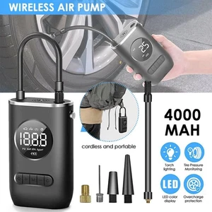 Elektrisch Luftpumpe Akku Auto Reifen Druckluft Kompressor für Fahrrad/Motorrad - Bild 1 von 14