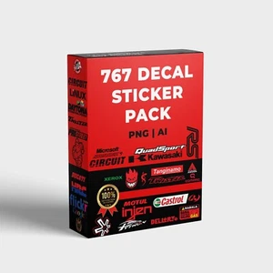 767 Decal Sticker Asset Pack Designs, High-Quality Stickers for Laptops, Cars, - Picture 1 of 4