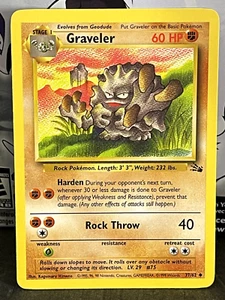 Pokemon TCG: Graveler 37/62 (Fossil Set) LP/MP Condition - Picture 1 of 2