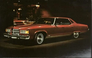 Vintage Postkarte, 1975 Pontiac Grand Ville Brougham, Mitchell Pontiac, CT ungelaufen - Bild 1 von 2