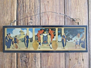 Vintage Maxfield Parrish Old King Cole Picture Pyraglass Wood Newburgh New York - Picture 1 of 11