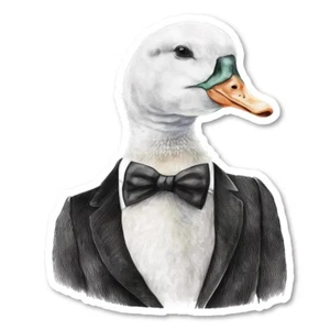 Duck Vinyl Sticker, Water Resistant, Water Bottle, Laptop, Indoor use, 2 sizes - Picture 1 of 1