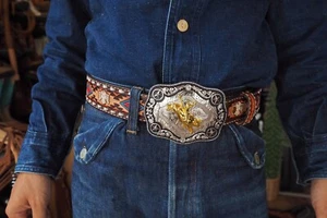 Individueller Westerngürtel Cowboy Ledergürtel personalisierte Geschenke für Herren - Bild 1 von 3