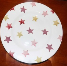 NEW EMMA BRIDGEWATER  8.5" PLATE  PINK & GOLD STARS 