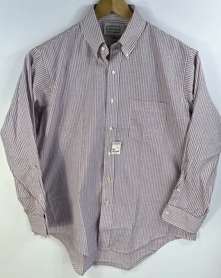 New Arrow Pima Collection Oxford Shirt 17 34 Mens Long Sleeve Stripes Vintage - Image 1 of 4
