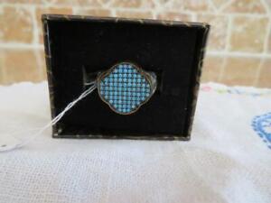 Men's Sterling Silver 925 & Bronze Accents Turquoise Ring Size 10 New in Box
