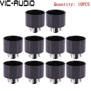 10PCS 8Pin Tube Socket Bakelite Tube Base For 6L6 6V6 6CA7 EL34 6SN7 Tube Amp - Picture 1 of 6