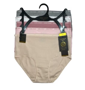 KATHY IRELAND Womens 5-Pair Ribbed Brief Underwear Panties Cotton Spandex Size M - Picture 1 of 8