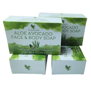 New Forever Aloe Avocado Face & Body Soap Vegan Gluten Free (4 Pack ) - Picture 1 of 6