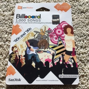 Sandisk Sansa Slot Radio Billboard 80s and 90s SR Music Card 1000 Songs - Picture 1 of 2