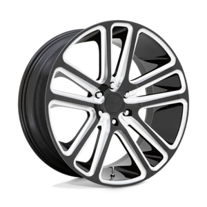 Set of 4 DUB S255 FLEX Wheels 24X10 5X5.0 BLACK-MIL 10MM - Picture 1 of 1