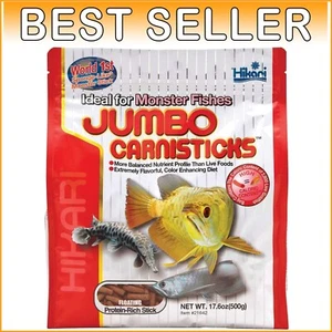 Efficient Feeding with Hikari Jumbo Carnisticks 17.6 oz for Monster Fish Diets - Picture 1 of 7