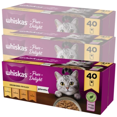 Whiskas Adult 120x85g Geflügel Leckerlis Feuchtfutter für Katzen in Gelee - Bild 1 von 4