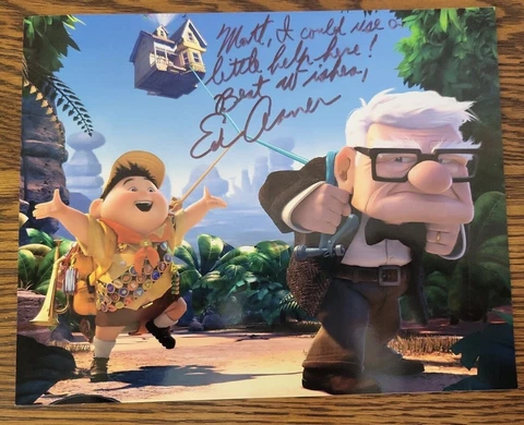 ED ASNER Hollywood autograph 8x10 signed - "UP"  inscribed Matt auto Emmy winner Cover