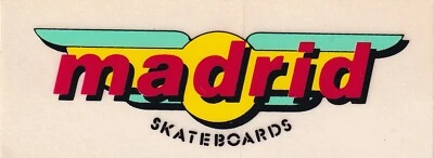 Pegatina de monopatín Madrid años 80 vintage Foto 1 de 3