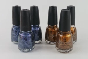 6 PACK CHINA GLAZE NAIL LACQUER WITH HARDENERS MIXED LOT COLORS IN DESCRIPTION - Picture 1 of 7