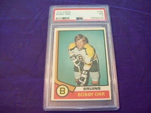 1974 TOPPS HOCKEY #100 BOBBY ORR PSA 7 - Picture 1 of 2