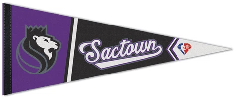 SACRAMENTO KINGS 2022 City Edition NBA 75th Anniversary Premium Felt PENNANT Cover