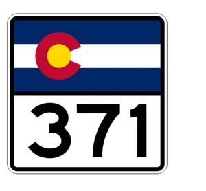 Colorado State Highway 371 Sticker Decal R2248 Highway Sign - Picture 1 of 1
