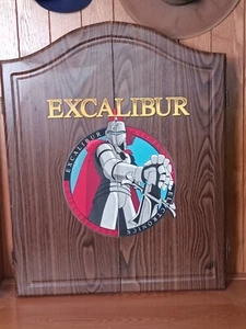 Vintage Large "25×"22 Excalibur Dart Board Case Cabinet - Picture 1 of 4