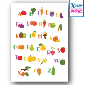 ABC Alphabet Educational, Nursery, Kids Classroom School A3 A4 Poster Print #3 - Picture 1 of 9