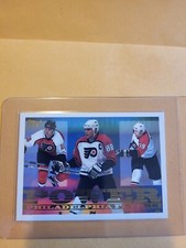 1995-96 Topps Power Lines #1PL John LeClair Eric Lindros Mikael Renberg HOF