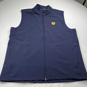 Levelwear Golf Vest Men XL Navy Full Zip Stretch Water Repellant Firstlite WB51L - Picture 1 of 16