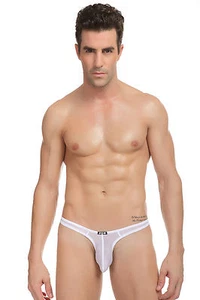 String Tasche Daunen weiß Gr. S Stoffe sehr weich transparent sexy Ref:312 - Bild 1 von 5