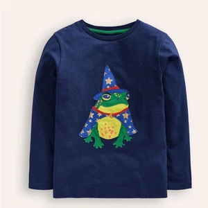 Boden Blue 100% Cotton Halloween Applique T-Shirt Size 5-6, NWOT - Picture 1 of 5