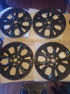 17" Black wheel Hubcaps 5 Lug Part# 7201P-17 - Picture 1 of 14