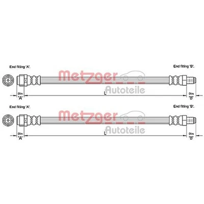 2X METZGER Tuyaux de Frein Arrière des Deux Côtés Pour Mercedes-Benz Viano - Photo 1/2