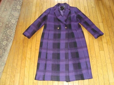 CHAQUETA ABRIGO LARGO MORADO MEZCLA LANA MUJER TALBOTS TALLA PEQUEÑA PETITE SP ¡NUEVA SIN ETIQUETAS! Foto 1 de 4