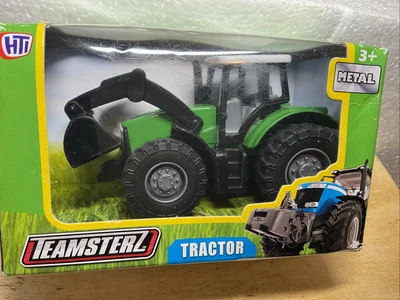 Tractor Teamsterz con excavadora en verde fundido a presión como nuevo en caja ligeramente usada sin abrir - Imagen 1 de 4