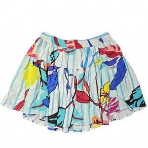 NEW Designer Whitney N Rife The Drop Plus XXL Mini Skirt Floral Vibrant Colorful - Picture 1 of 8