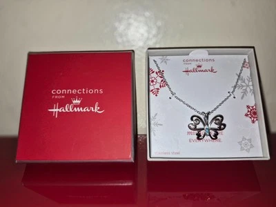 connections from hallmark butterfly necklace stainless steel NWT - Image 1 of 3