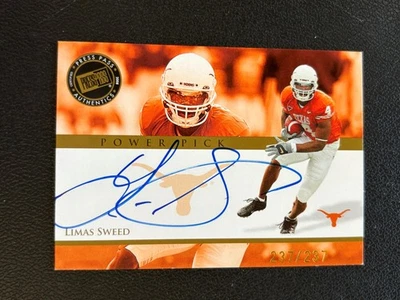 Limas Sweed 2008 Press Pass Auto Autograph RC Texas Longhorns 237/237 E21 - Image 1 of 2