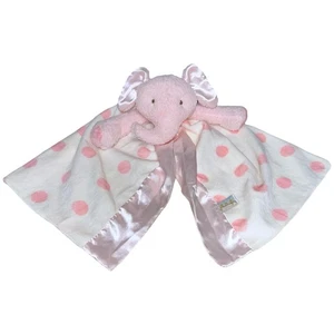 Bunnies By The Bay Elephant rosa Lovey coperta di sicurezza bordo raso schiena pois - Foto 1 di 19
