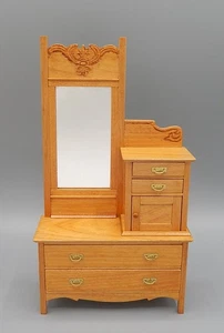 OOAK RL Carlisle Antique Gentlemen's Dresser Artisan Dollhouse Miniature 1:12 - Picture 1 of 15