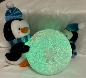 Holiday Style Lighted Penguin Friends-8” - Picture 1 of 17