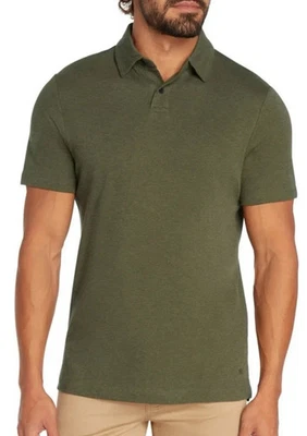 全新无标签 Banana Republic 男式 XL 橄榄绿色 Polo 衫棉质 — 第 1/4 张图片