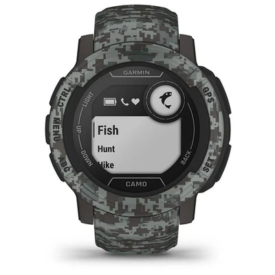 Garmin INSTINCT 2 CAMO EDITION Smartwatch Silicone Black GPS 45mm 010-02626-03 - Image 1 of 4